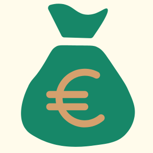 macke-popust-poljoseme (3) Ikonica vreća sa novcem, finansijski popust Poljoseme.