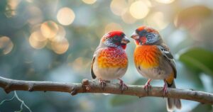 Žuti kanarinac na grančici u nežnom, prirodnom osvetljenju.