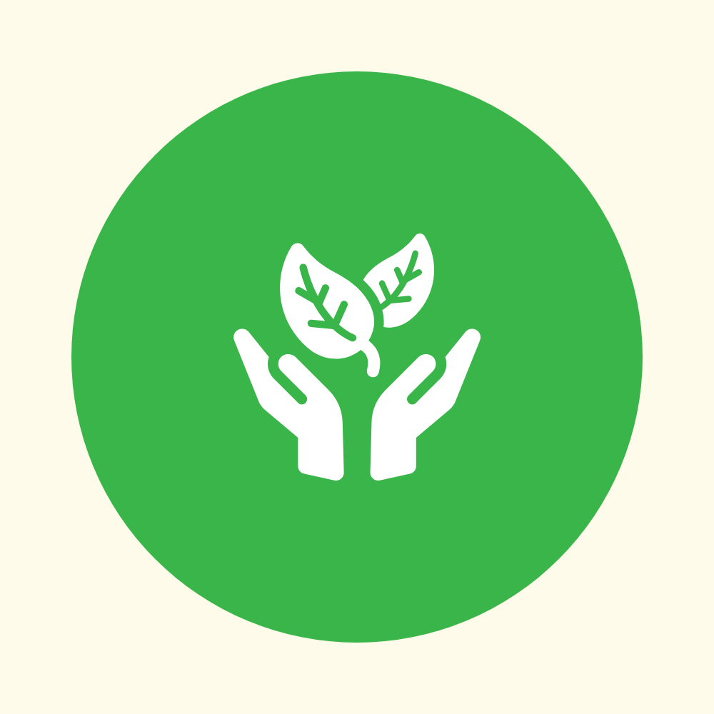 Ikonica ruku i dva lista